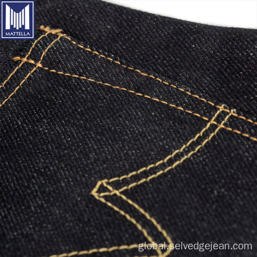 High Waisted Jeans customized 22oz selvedge mens heavy denim slim jeans Supplier